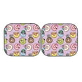 thumbnail image 7 of Daiia Cartoon Donuts 2PCS Car Windshield Sun Shade, Foldable Sun Shield for Car Front Window, Auto Sun Blocker Visor Protector Universal for Truck SUV Pickup-Small, 7 of 7