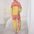 thumbnail image 6 of Goofa Pink Ice Cream Printed Women’s 2 Piece Pajama Set Super,Pajamas Women's Long Sleeve Sleepwear Soft Button Down Loungewear Pjs Lounge Set Nightwear-Small, 6 of 9