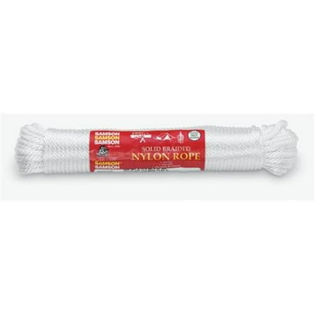 

Samson Rope General Purpose 12-Strand Cord 1 250 lb Capacity 100 ft Solid Braid Nylon White - 1 Each (650-019016001060)