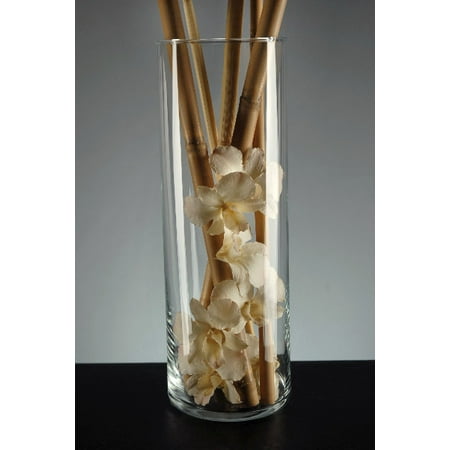 vase glass cylinder glasswares libbey floral each inch vases clear walmart