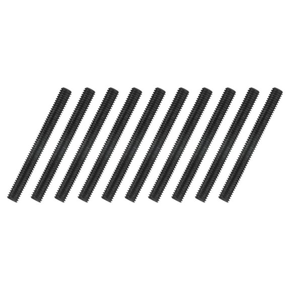 10Pcs Fully All Threaded Rod, 5/16" Thread 18 Pitch 3" Length Carbon Steel Long Threaded Screw