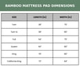 thumbnail image 2 of Organic Textiles Bamboo Mattress Pad with Down Alternative Filling, 350 Thread Count - (Full), 2 of 4