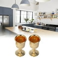 thumbnail image 6 of 4PCS Vintage Chalice Goblet, Chalice Goblet Communion Cup Gold Wine Glasses Metal Embossed Wine Cup European Chalice Cup Shot Golden Retro Ornaments for Decoration Collection Wedding Anniversary, 6 of 7