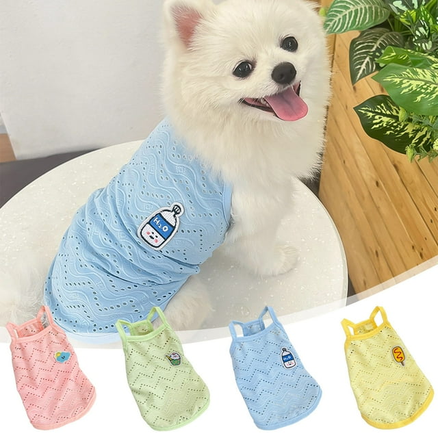 LSLJS Dog Clothes Summer Ice Silk Vests for Small and Medium Sized Dogs and Cats To Go Out Sun Protection Pet Clothes Dog Costumes