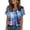 Blue C, variant on Womens Tie Dye Tops Crew Neck Summer Short Sleeve T Shirts Blouses Casual Loose Print Vacation Tunic Tees Crew Neck Tie Dye