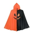 thumbnail image 2 of Wyobmus Halloween Ghost Cloak for Adult Children Color Blocked Ghost Cape Halloween Party Dress Up Cloak One Size Robe B-Orange, 2 of 4