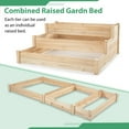 thumbnail image 7 of Thanaddo 3 Tier Wood Outdoor Raised Garden Bed 48x48x21 Inch, 7 of 7