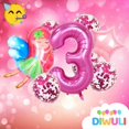thumbnail image 2 of Fairy Birthday Decorations for Girls Set - Number 3 Balloon Pink, Fairy Party Decorations, Fairy Birthday, Fairy Birthday Party Decorations, Party Sup, 2 of 4