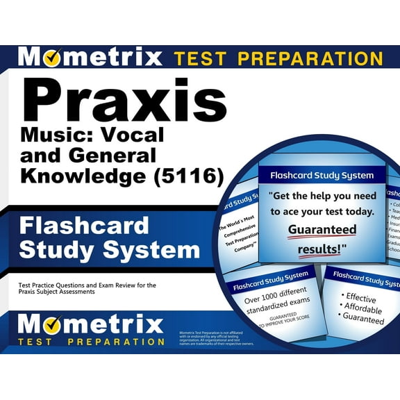 Praxis Music: Vocal and General Knowledge (5116) Flashcard Study System : Test Practice Questions and Exam Review for the Praxis Subject Assessments (Cards)