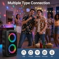 thumbnail image 2 of Portable Bluetooth Speaker, Dual Speakers and RGB Lights, Wireless Speaker with Loud Sound, for Home, Party, Outdoor, Gift, 2 of 7