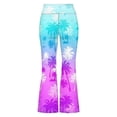 thumbnail image 3 of WOYY Girls Yoga Pants Cute Cartoon High Waisted Flared Pants Athletic Leggings, Sizes 1-14, 3 of 3