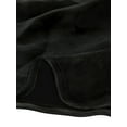 thumbnail image 6 of INSPIRE CHIC Women's A-Line Front Slit Knee Length Wrap Faux Suede Skirt S Black, 6 of 6