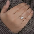 thumbnail image 6 of Cora Jewellery 2.5CT Radiant Moissanite Solitaire Engagement Ring For Women, 10K Yellow Gold, 6 of 7