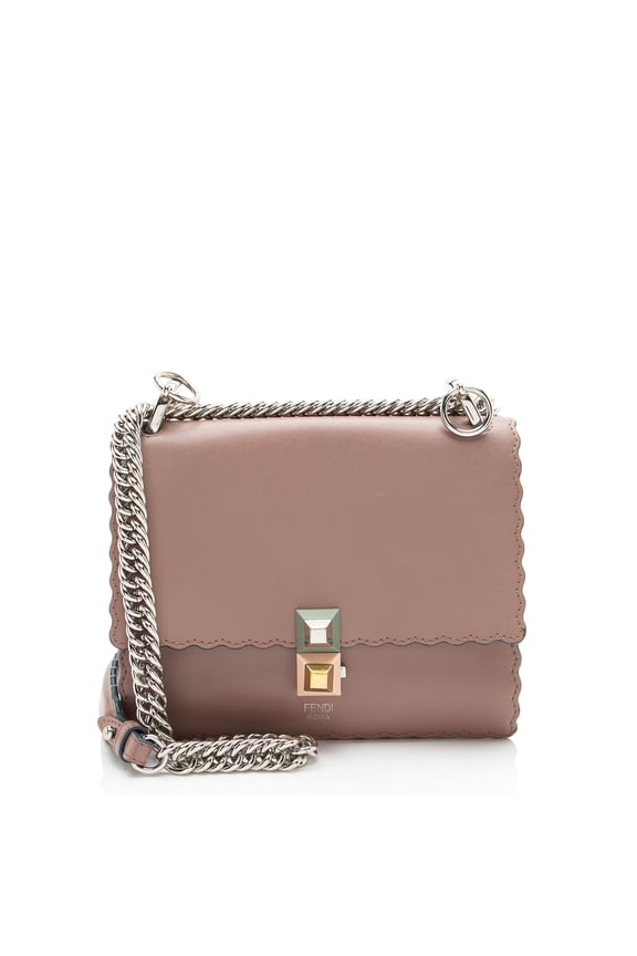 Pre-Owned Fendi Calfskin Kan I Mini Shoulder Bag