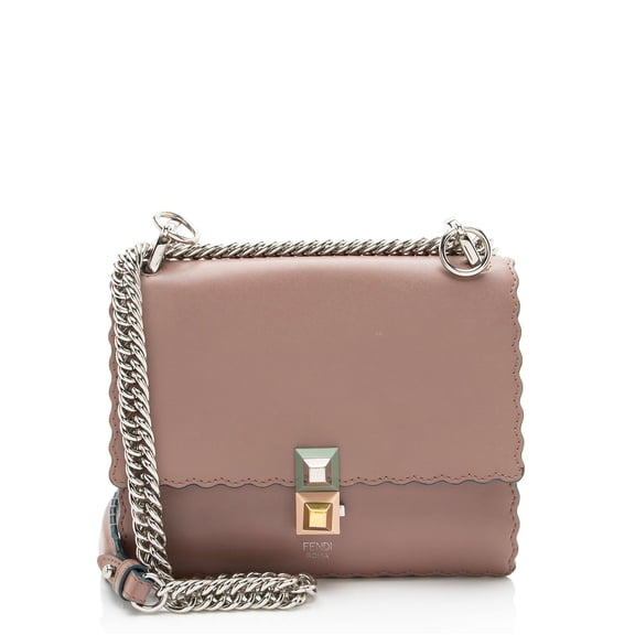 Pre-Owned Fendi Calfskin Kan I Mini Shoulder Bag
