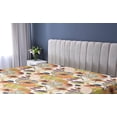 thumbnail image 5 of Ambesonne Retro Fitted Sheet, Daisy Flowers Leaves Print, California King, Green Orange and Grey Teal, 5 of 5