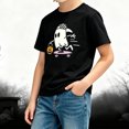 thumbnail image 2 of CONFREE Halloween Boys Short Sleeve Tshirts Crew Neck Cute Ghost Graphic Soft Hallowmas T-Shirts for Kids, 2 of 5