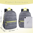 thumbnail image 5 of Trailmaker 17 inch Backpack for Travel & Commute, Zippered Front & Mesh Side Pockets, Padded Straps (Abstract Heather Gray), 5 of 6