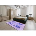thumbnail image 5 of Ahgly Company Machine Washable Indoor Rectangle Transitional Medium Slate Blue Area Rugs, 7' x 9', 5 of 7