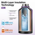 thumbnail image 3 of Botella de agua DYSANKY con aislamiento de acero inoxidable de 1,9 L con accesorios, 3 of 9