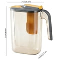 thumbnail image 3 of Refrigerator Water Dispenser with Fruit Filter | 2.6L Large Capacity Cold Water Pitcher for Side Door Storage | Household Iced Tea and Lemonade Maker | Durable Food-Grade Plastic Pitcher, 3 of 6