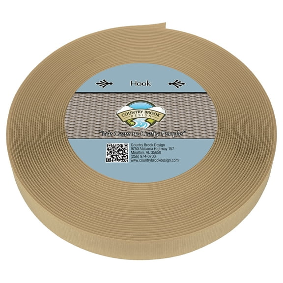 Country Brook Design® Beige Sew on Hook Only (1 inch, 10 yards)