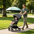 thumbnail image 5 of Universal Stroller Umbrella Parasol - UPF50+ Shade for Strollers, Wagons, Camping Carts, Tricycles - 360° Rotating Clamp, Foldable, Waterproof Green, 5 of 7