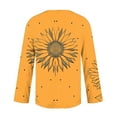 thumbnail image 5 of Charella Long Sleeve Shirts for Women Fashion Sunflower Printed Button V Nack Tee Dressy Casual Blouses Loose Tops (S, Yellow), 5 of 5