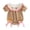 Coffee, variant on Newborn Baby Girls Smocked Bubble Romper 6-12 Months Cute Embroidery Ruffled Gingham Bodysuit Birthday Dress Infant Toddler Summer Clothes Coffee