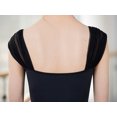 thumbnail image 2 of Ballet Leotard Women Short Sleeve Gymnastics Ballet Bodysuit Dancewear, 2 of 5