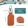 thumbnail image 2 of Uxcell Leather Key Fob Keys Cover RFID Key Fob Protector - Durable and Versatile Orange 2, 2 of 7