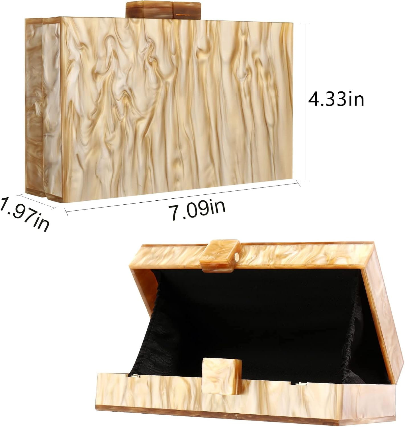 Kwuty Acrylic Clutch Purses for Women with Marbling Purses and Handbags Elegant Banquet Evening Crossbody Bag
