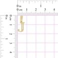thumbnail image 4 of 14k Yellow Gold, Small Initial Capital Letter J Pendant Charm Created CZ 8mm Wide with 20" Dainty Neck Chain, 4 of 8