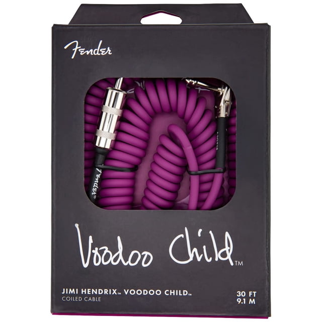 Fender Hendrix Vaudou Câble de Bobine de Guitare Électrique pour Enfant, Violet