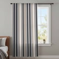 thumbnail image 4 of Black Grey Brown Striped Sheer Curtains 96 Inches Long, Modern Stripes Art Farmhouse Light Filering Curtains, Privacy Drapes Simi Floor to Veiling Curtain for Living Room Bedroom Window Treatment, 4 of 9