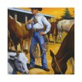 thumbnail image 1 of Barnyard Neoclassical Scene - Canvas, 1 of 10