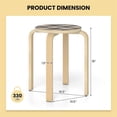 thumbnail image 6 of Topcobee Set of 4 18 Inch Stackable Bentwood Dining Chairs with Round Top, Chairs for Dining Table, Kitchen Chairs-Natural, 6 of 6