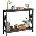 thumbnail image 1 of Giantex  Console Table, Sofa Side Table w/Heavy-Duty Support & X-Shaped, Narrow Accent Entryway Table, Black, 1 of 8