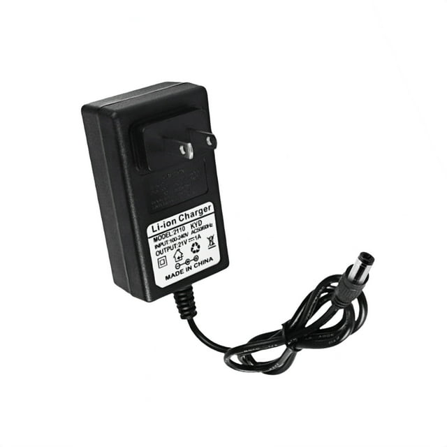 NATEFEMIN Lithium Ion Tool Battery Charger US Plug 21V for Cordless Drills Saws Leaf Blowers Short Circuit Protection Easy to Store Compact