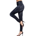 thumbnail image 5 of Stretch slim-fit imitation denim leggings hip pants Polyester Inner Lining, 5 of 5