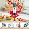 thumbnail image 6 of Cordless Hand Blender 4-in-1 Rechargeable Immersion Handheld Blender, 21 Variable Speeds, 3-Angle Adjustable with 700ml Chopper, 700ml Beaker, Egg Whisk and Beater for Smoothies, Soup, Baby Food, 6 of 7