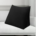 thumbnail image 3 of WOWMAX Reading Pillow Bed Wedge Large Adult Backrest Lounge Cushion with Pocket Firm Back Support for Sitting Up in Bed Couch Without arms for GERD Heartburn Velvet for Christmas/Holidays Black, 3 of 7