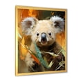 thumbnail image 2 of Designart "Koala Retreat in Bush I" Animals Framed Wall Art - Traditional Grey Koala Entryway Framed Wall Art, 2 of 6