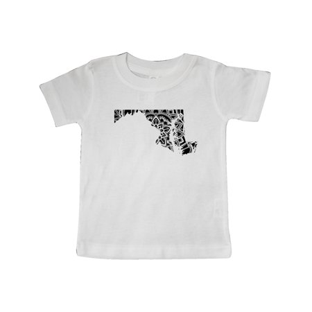 

Inktastic Maryland Silhouette Mandala Gift Baby Boy or Baby Girl T-Shirt