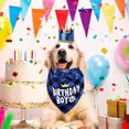 thumbnail image 5 of Dog Birthday Party Supplies, Plaid Dog Birthday Boy Bandanas with Dog Birthday Party Hat Bow Tie Birthday Number Banner for Dogs Pets，blue 04,blue 04,F74116, 5 of 5