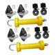 thumbnail image 3 of 2 Piezas Manija de Cerca Eléctrica Juego de Puerta Aisladores Anclas Accesorios para Ganadería Funcional Resorte Interno Material Duradero Adecuado para Instalaciones en Jardín Rancho, 3 of 9