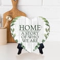 thumbnail image 4 of Home: A Story of Who We Are Tub Heart Table Sign with Acrylic Stand (6x5") | Home Entrance Decoration, 4 of 8
