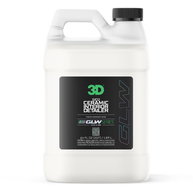 3D SiO2 Interior Detailer, GLW Series | Ultimate Deep Cleaning | Ultra Ceramic Protectant |Safe on Leather, Vinyl, Plastic & More | Removes
