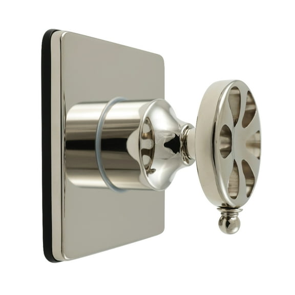 Kingston Brass KS3046RX Belknap Single-Handle Three-Way Diverter Valve with Square Trim Kit, Polished Nickel