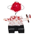 thumbnail image 4 of Vibrant Life Halloween Butcher Costume for Dogs, Multicolor, M, 4 of 6
